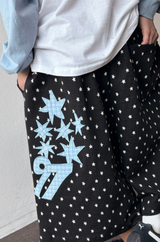 Toyd Blue Number Star Patch Tattoo Bermuda Shorts 2color
