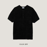 LMN ベニーVネックヘンリーネックショートスリーブ (4 colors)