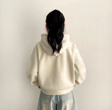 リアンタンタンフリースハイネックフーデッドジップアップ