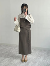 Ritz Pleated Mock Neck Blouse
