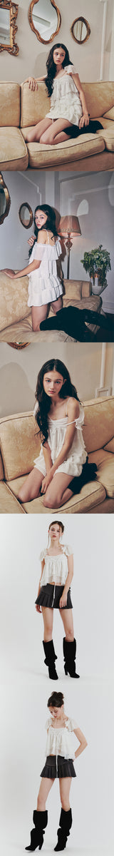 ELLA CAPE BLOUSE white