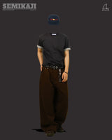HA ロールアップ レイヤード マッスルフィット ハーフスリーブ Tシャツ