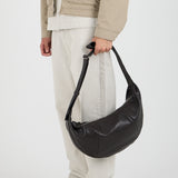 Split Half Moon Messenger Bag_Dark brown