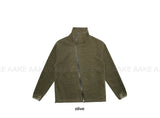 DIAGONAL HIGH-NECK ZIP-UP