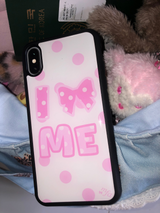 polka dot ribbon me glass case