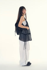Dot sheer layered dress