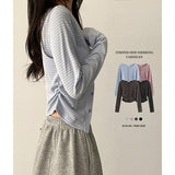 Joy Dangara Side-Shirring Cropped Cardigan T-Shirt