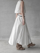 Cloud Nylon Belted Skirt