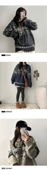 Cahu overfit Nordic knitwear
