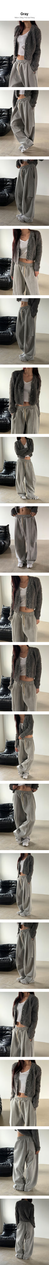 [CROP ITEM] Fur hair knit cardigan(3color)