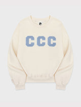 CCC スカイブルーパッチスウェット／アイボリー [Unisex]