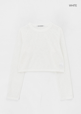 [MADE] ベッシアン サマー ニットフィール クロップ ロングスリーブ Tシャツ