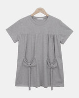 Hues Ribbon Pocket Short Sleeve T-Shirt