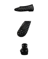 HEART STUD MESH FLAT