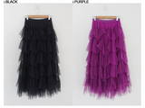 RAPUNZEL FRILL CAN CAN SKIRT IN PURPLE