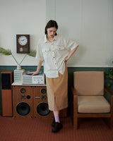 STRIPE POCKET SHIRT [IVORY]