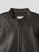 オニック クロップ レザー ジャケット
