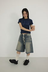 SANDY BERMUDA DENIM PANTS
