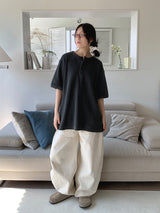 ワッフルボタンオーバーサイズTシャツ (3C)