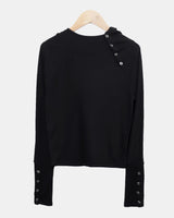 Tooin Diagonal Button Hooded T-Shirt