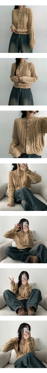 [Planning!] Remy Twisted Round Knit Cardigan (8 colors)