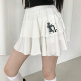 SAHARA LEOPARD CROSS TIERED SKIRT (2Color)