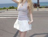 dot halter sleeveless