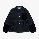 reverse Terry Pocket Denim Jacket_black