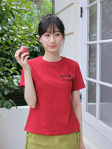 アップルTシャツ - レッド