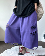 ビビフダメージオーバーバミューダ💜4COLOR