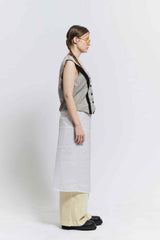 Nylon layerd skirt (White)
