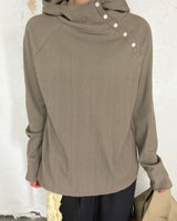 Diagonal Henley Hoodie