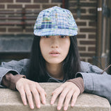 vintage patchwork cap blue