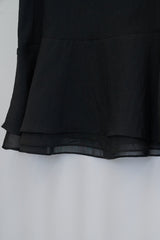 フレアラッフルドレス (Black)