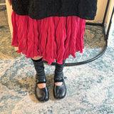Wave Crinkled Gored Skirt (magenta)
