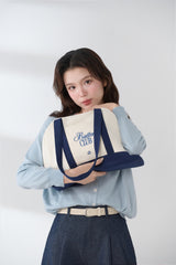 Butter Club BISCOTI Canvas Tote Bag Zipper 14 Inch Laptop Multi Colours