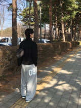 08 ベーシックピンタックワイドスウェットパンツ 4C