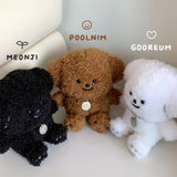 Plush Poodle Puppy Keychain (Necklace SET)