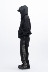 Huile Incision Hooded Zip-Up