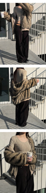 [F/W] Mohair crop Slim fit long sleeves(4color)