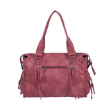 Belted Washing Leather Bag (Cherry Rad) F25QE990