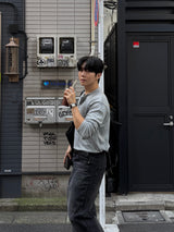 ソフト ヘンリーネック ロングスリーブ Tシャツ