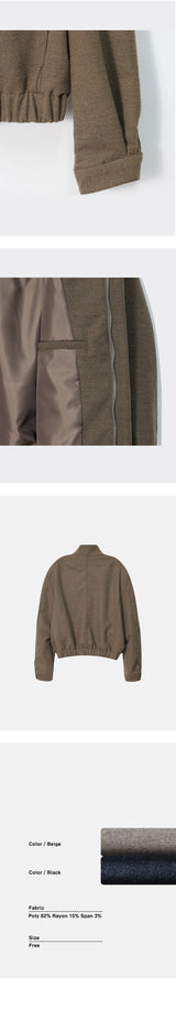 [F/W] Buff shoulder crop blouson(2color)