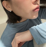 [925silver] Twinkle heart earring