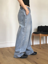 [MADE] Betz light washing back banding wide denim pants
