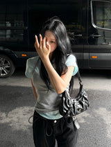 ホルターバレエレイヤードトップ