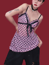 big dot ribbon pink slip-dress