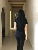 Lost Ball Stud Boat Neck Slit Half Tee