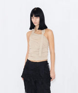 SHEER HALTERNECK TOP
