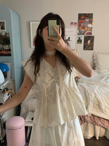 [made by fling] butterfly blouse (ivory)